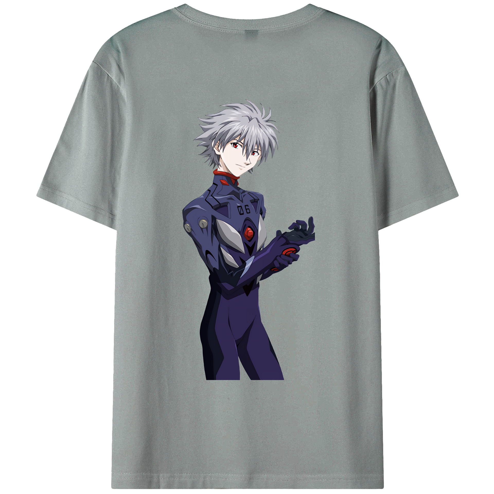 （画像用） EVA 新世紀エヴァンゲリオン 綿100％ メンズ半袖Tシャツ（バックプリント） 通気性